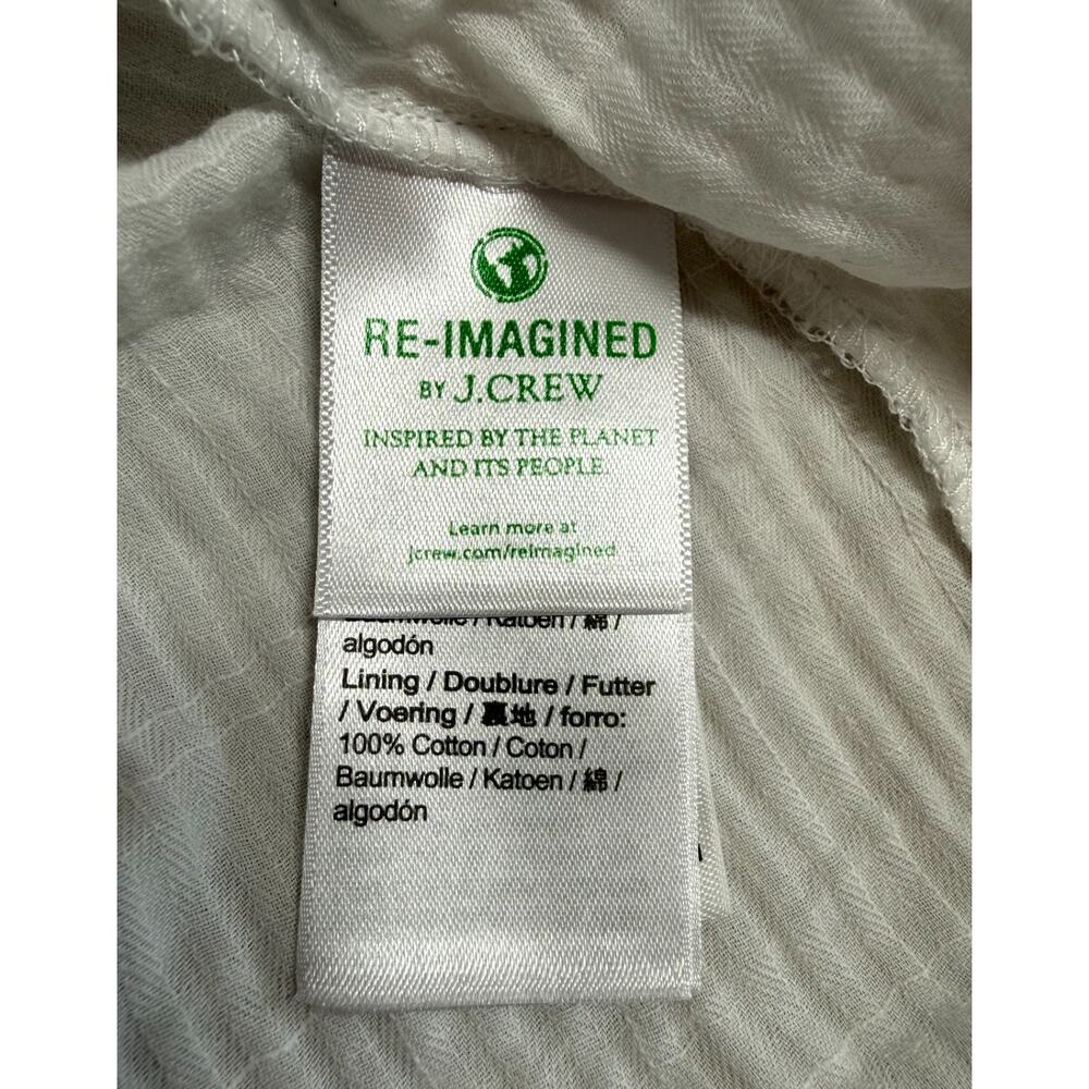 J Crew Bow Back Tiered Maxi Dress In Soft Gauze Womens Size Large White - Picture 12 of 15